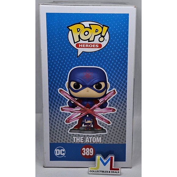 Funko Pop #389 The Atom (Justice League) 2021 WonderCon Shared LE w/protector - Picture 3 of 6